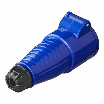 CEE contrastekker 16A vaste behuizing blauw