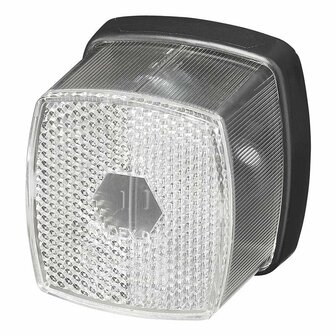 Markeringslamp wit 66x62mm met reflector in blister