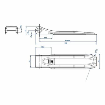 Klepscharnier SPP ZW-01.220A