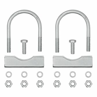 U-beugel rond 60/70mm voor neuswielklem - set van 2 stuks