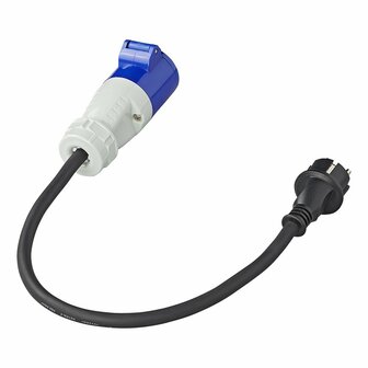 Verloopkabel 40cm 3x2,5mm&sup2; van Schuko stekker naar CEE