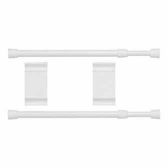 Vastzetstangen dubbel uitschuifbaar 25,5-43cm
