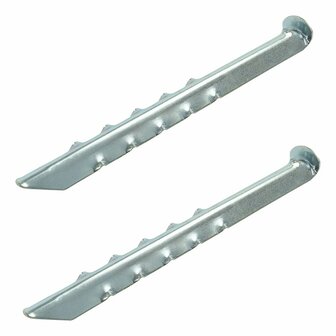 Tentharing 30cm metaal geribbeld 2 stuks in polybag