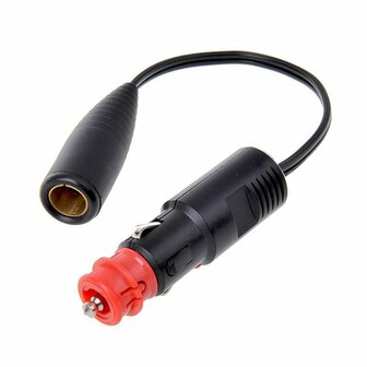 Verloopkabel van sigarettenaanstekerplug naar DIN-stekkerdoos in blister