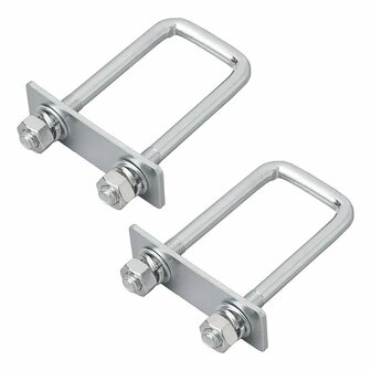 U-beugel 40mm hoekig - set van 2 stuks in blister