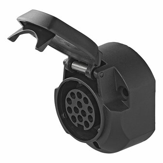 Stekkerdoos 13-polig type Jaeger met micro switch in blister