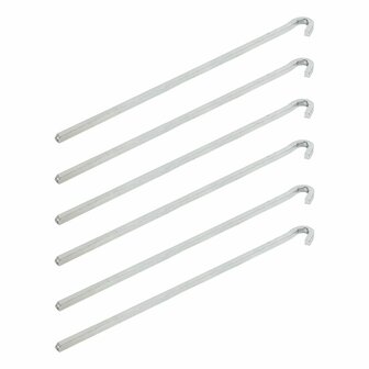Rotspen 30cm metaal vierkant 6 stuks in polybag