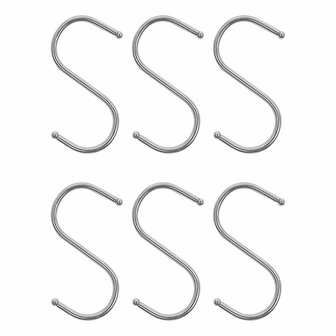 S-haak  dia 4mm 6,5x7,5cm 6 stuks in blister