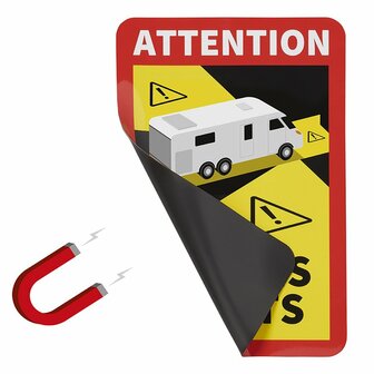 Magneetsticker &quot;Attention Angles Morts!&quot; camper