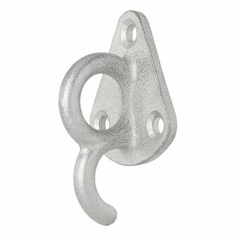 Touwhaak metaal met oog 70x45mm 5 stuks in blister