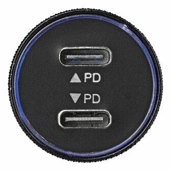 USB snellader type C 2-weg 12V/24V 3100mA