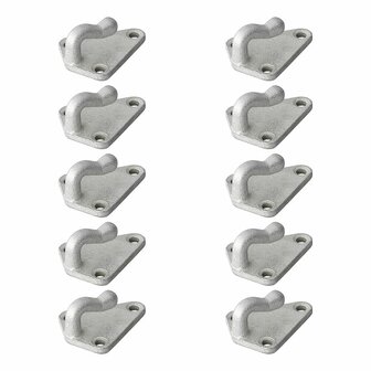 Touwhaak metaal 40x45mm 10 stuks in blister