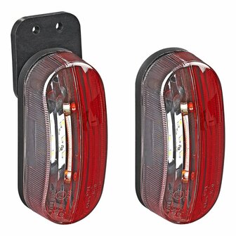 Breedtelicht LED rood/wit links