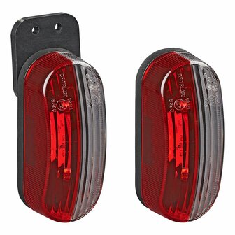 Breedtelicht LED rood/wit rechts