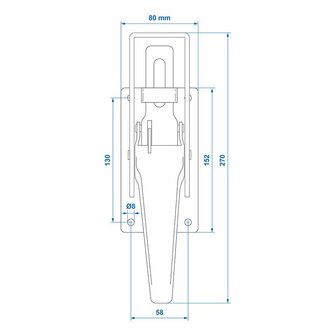 Spansluiting Tico 270x80mm