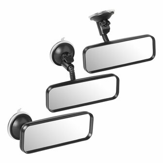 Achteruitkijkspiegel 164 x 55 mm met flexarm 4 cm en zuignap