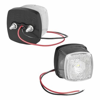 Markeringslamp 9-30V wit 61 x 61 mm LED