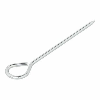 Tentharing 19cm aluminium met oog 10 stuks in polybag