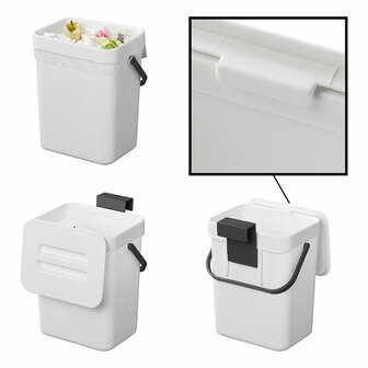 Afvalbak met deksel 3L voor caravan/camper