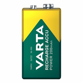 Varta Recharge Accu Power batterij 9V 200 mAh in blister