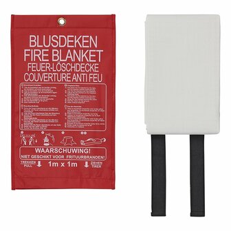 Blusdeken 100x100cm in nylon hoes