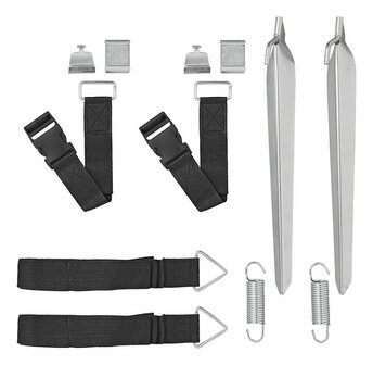 Stormband set 2x 3 m met snelsluiting 2x 50 cm