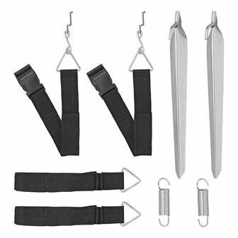 Stormband set 2x 3 m met snelsluiting 2x 70 cm
