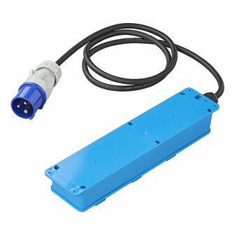 CEE 3-weg Schuko stekkerdoos 1,5M 3x 1,5 mm&sup2;