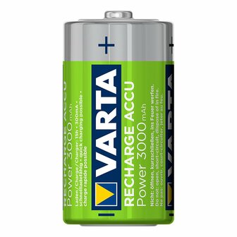 Varta Recharge Accu Power batterijen C 3000 mAh 2 stuks in blister