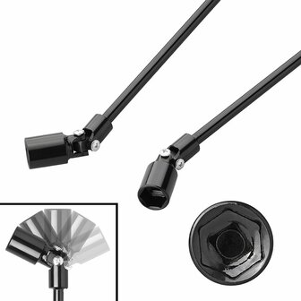 Uitdraaislinger 740 mm/19 mm met cardangewricht voor hoeksteun