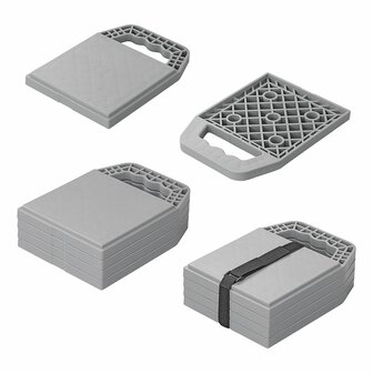 Onderlegplaten stapelbaar met handvat - set van 4 stuks