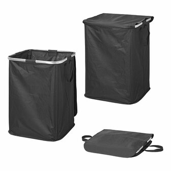 Wasmand XL opvouwbaar zwart