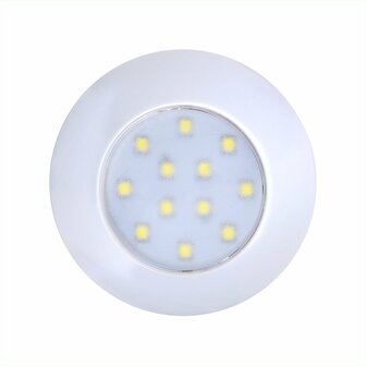 Plafonni&egrave;re opbouwarmatuur 12-leds 12V 240lm  dia 75x18mm