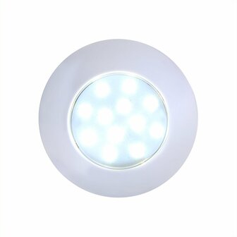 Plafonni&egrave;re opbouwarmatuur 12-leds 12V 240lm  dia 75x18mm