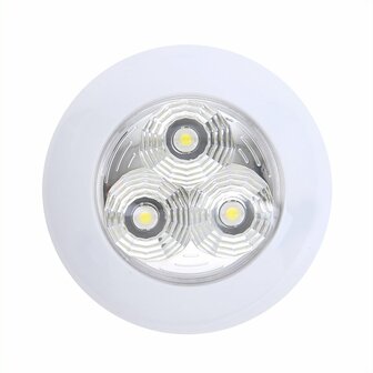 Plafonni&egrave;re opbouwarmatuur 3-leds 12V 290lm  dia 95x25mm