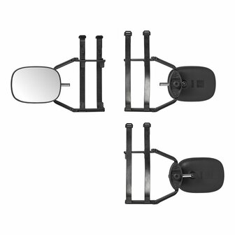 Caravanspiegel vlak glas 410 x 140 x 190 mm uitschuifbaar