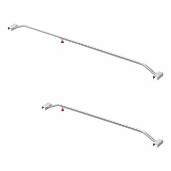 Afdekzeilbeugel aluminium uitschuifbaar 108-146cm voor aanhangerzeil