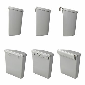 Afvalbak met deksel 10L voor caravan/camper