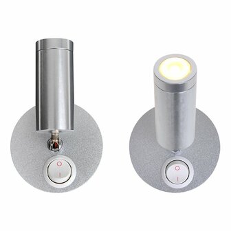 Opbouwspot 1-led zwenkbaar 12V 120lm  dia 65x65-130mm