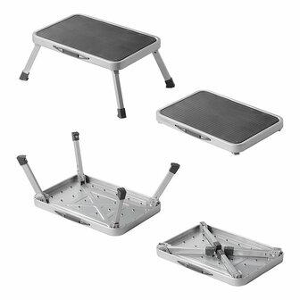 Opstapje 1 trede inklapbaar voor caravan/camper