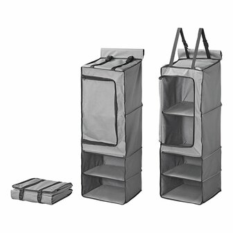 Organizer 4-vaks 34 x 34 x 96 cm met ritsvak + 7 mm keder
