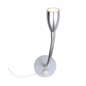 Opbouwspot 1-led met flexibele zwanenhals 12V 120lm  dia 65x110-260mm