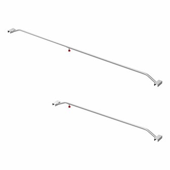 Afdekzeilbeugel aluminium uitschuifbaar 132-204cm voor aanhangerzeil