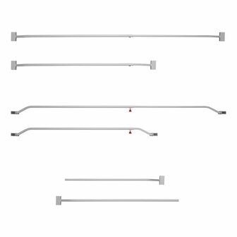 Afdekzeilbeugel aluminium uitschuifbaar 132-204cm voor aanhangerzeil