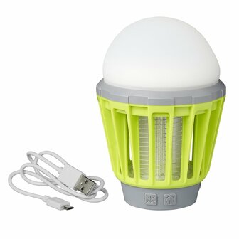 Camping- Insectenlamp 2 in 1 oplaadbaar 8,8 x 12,5 cm