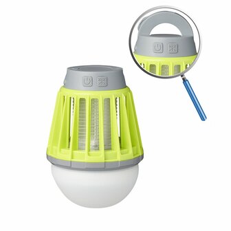 Camping- Insectenlamp 2 in 1 oplaadbaar 8,8 x 12,5 cm