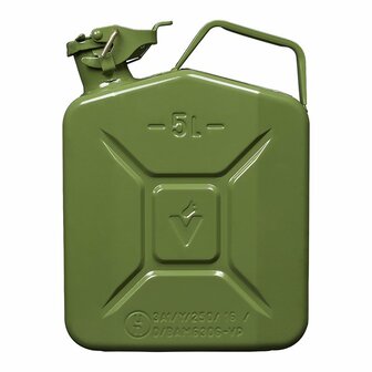 Jerrycan 5L metaal groen UN- T&uuml;V/GS-gekeurd