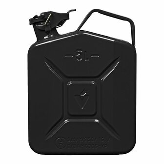 Jerrycan 5L metaal zwart UN- T&uuml;V/GS-gekeurd