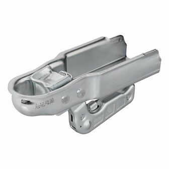 Kogelkoppeling staal verticaal 2 gaten vierkant 70mm 1300kg geremd