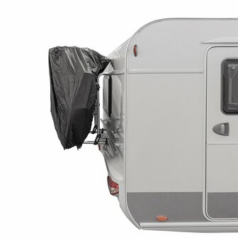 Fietshoes voor 2 fietsen aan de achterzijde